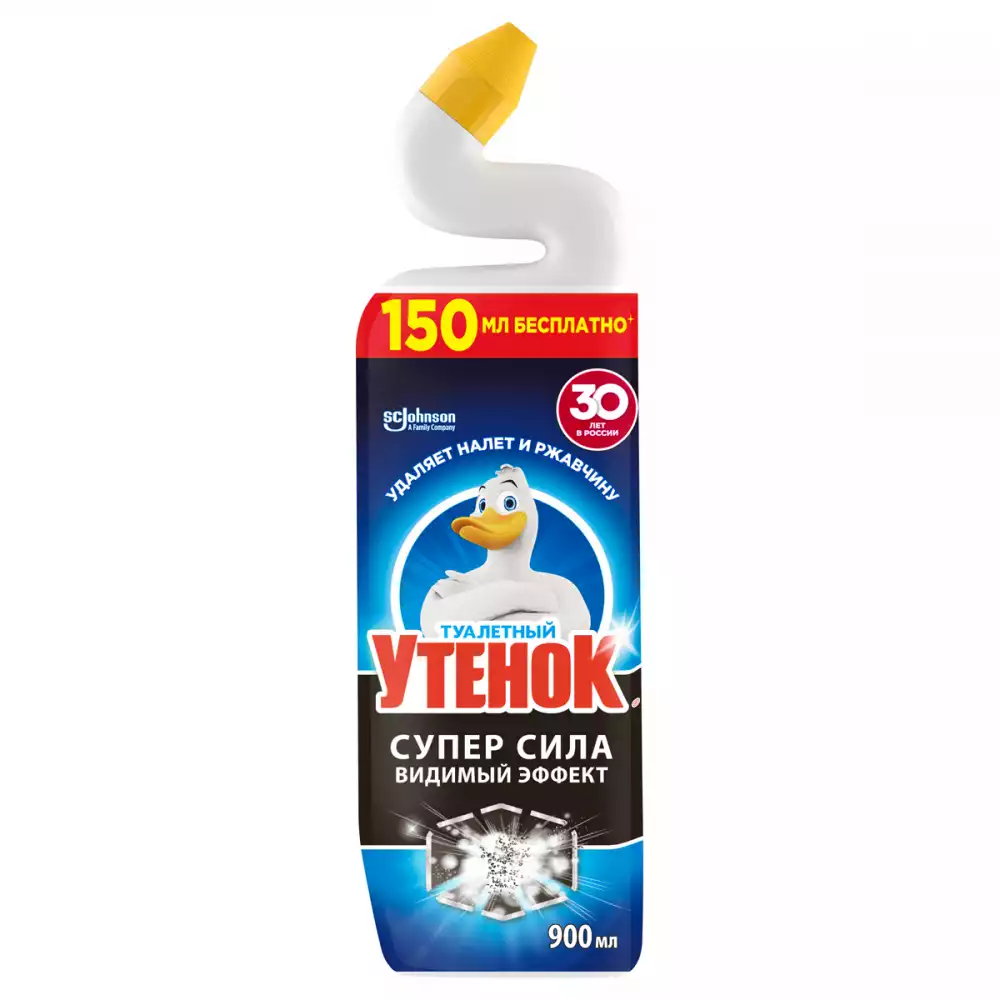 Средство для туалета Туалетный утенок "Супер сила. Видимый эффект", 900мл,280866, 865158