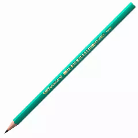 Карандаш чернографитный BIC EVOLUTION без ластика 650 НВ корпус зеленый заточ. 180093