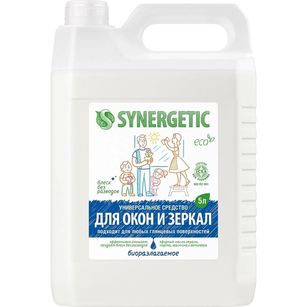Средство для стекол и зеркал Synergetic 5л,1451028