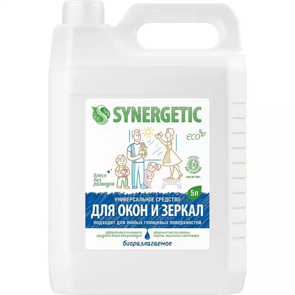 Средство для стекол и зеркал Synergetic 5л,1451028