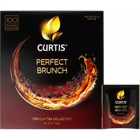 Чай CURTIS "Perfect Brunch" черный, 100 пакетиков в конвертах по 1,7 г, 102119,622789
