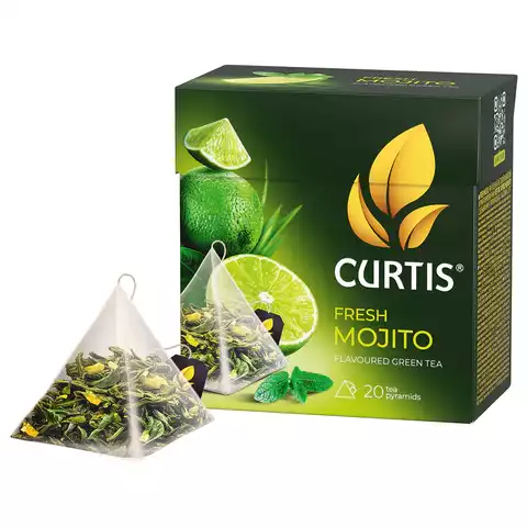 Чай CURTIS "Fresh Mojito" зеленый, 20 пирамидок по 1,7 г, 102210,624559