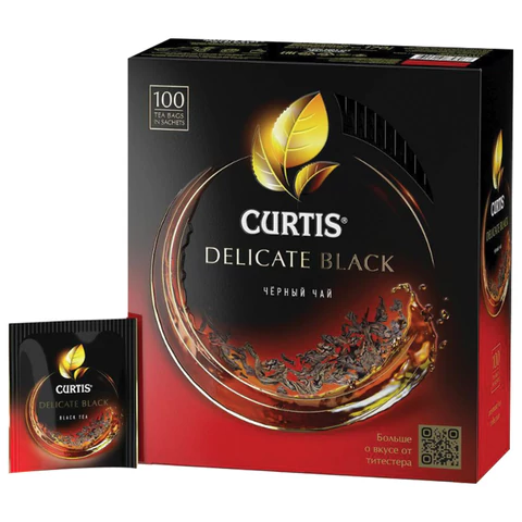 Чай CURTIS "Delicate Black" черный, 100 пакетиков в конвертах по 1,7 г, 101014,622220