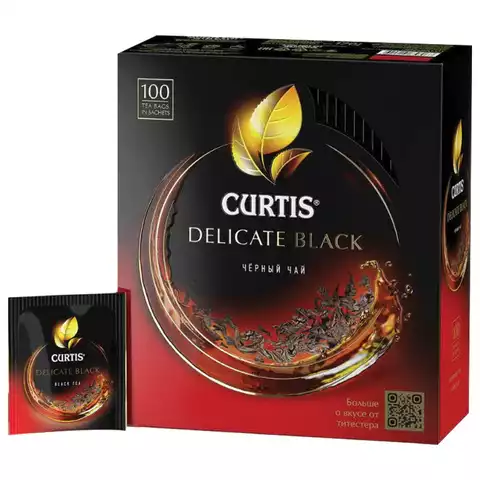 Чай CURTIS "Delicate Black" черный, 100 пакетиков в конвертах по 1,7 г, 101014,622220