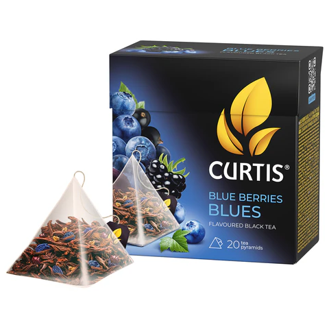 Чай CURTIS "Blue Berries Blues" черный со вкусом чер. смородины,20 пирамидок по 1,8 г, 102205,624560