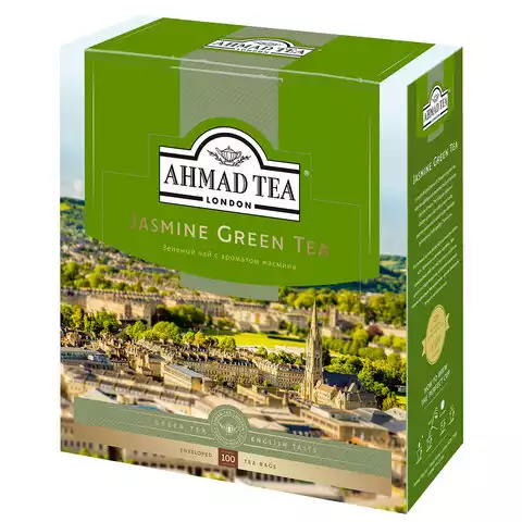 Чай AHMAD (Ахмад) "Jasmine Green Tea" зелёный с жасмином,100 пак. в конвертах по 2 г,475i-08,620427