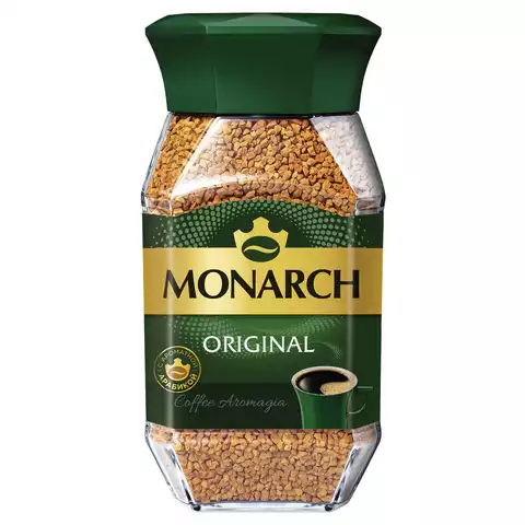 Кофе растворимый MONARCH "Original" 95 г, стеклянная банка, сублимированный, 8051325,621497