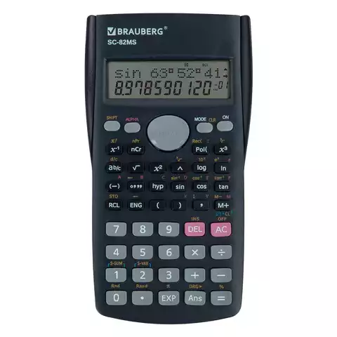 Калькулятор инженерный BRAUBERG SC-82MS (158х85 мм), 240 функций, 10+2 разрядов, темно-синий, 271721