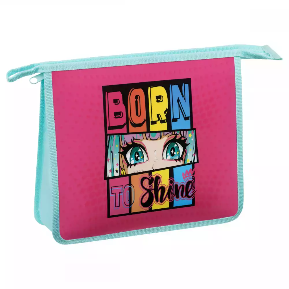 Папка для тетрадей 1 отделение, А4, ArtSpace "Born to shine", пластик, на молнии, ПТ-83_58213,365807