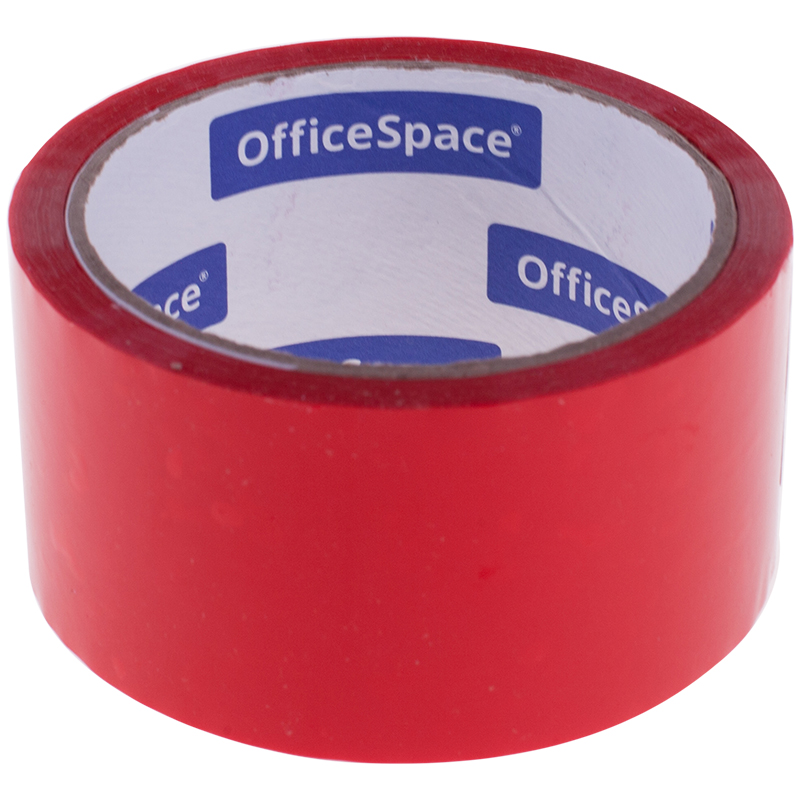 Клейкая лента упаковочная OfficeSpace, 48мм*40м, 45мкм, красная, ШК.,212005, КЛ_6288