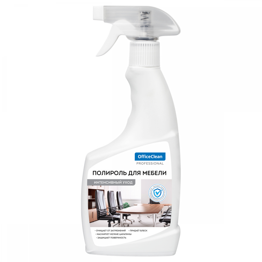 Полироль для мебели OfficeClean 500мл, спрей, 298172