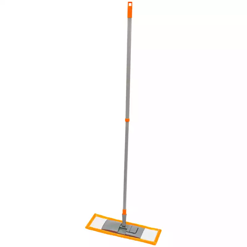Швабра OfficeClean Professional, телеск.ручка 120см, пласт.флаун.40см, МОП микрофибра, 303073