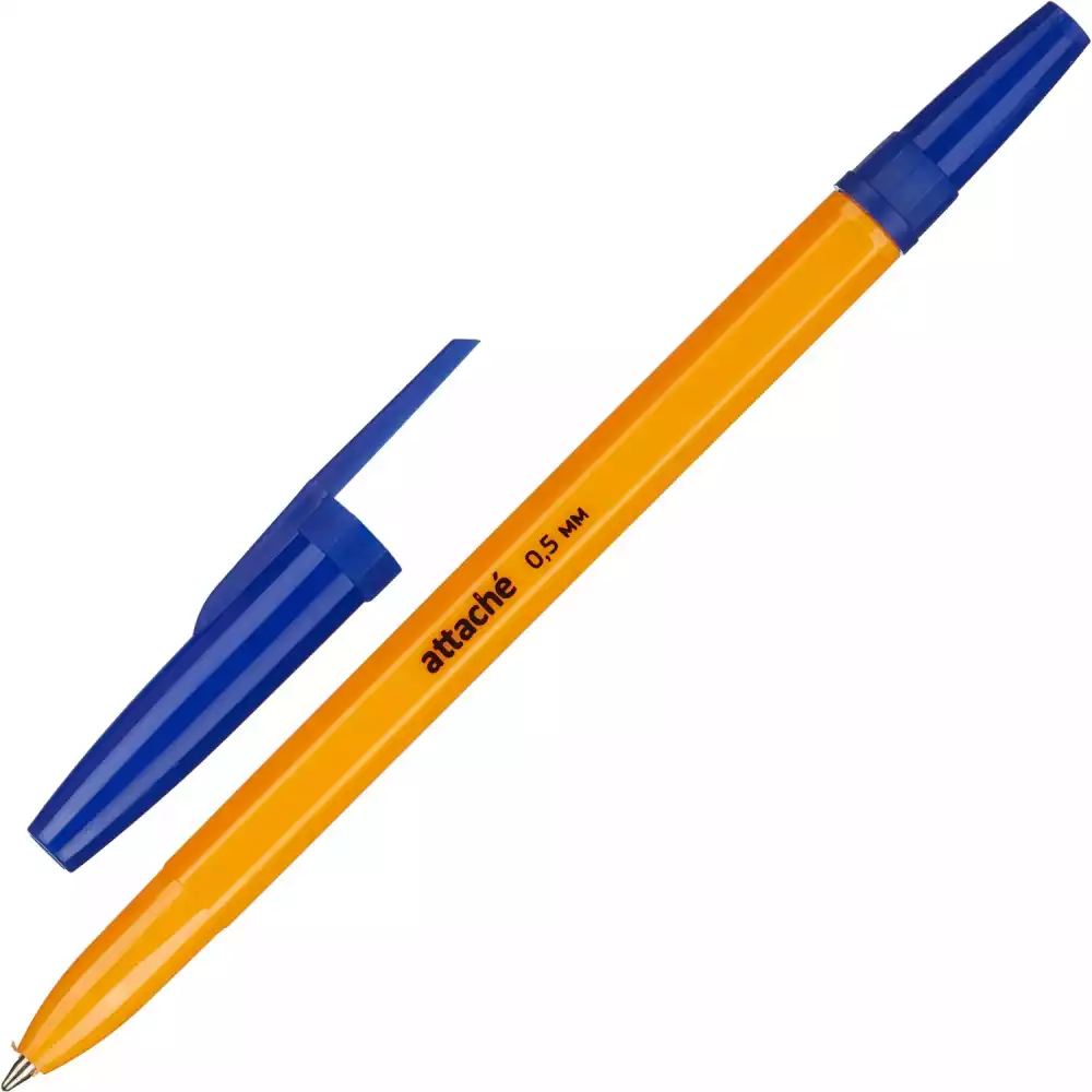 Ручка шариковая Attache Economy оранж.корп. синий стерж 0,5, 1113500