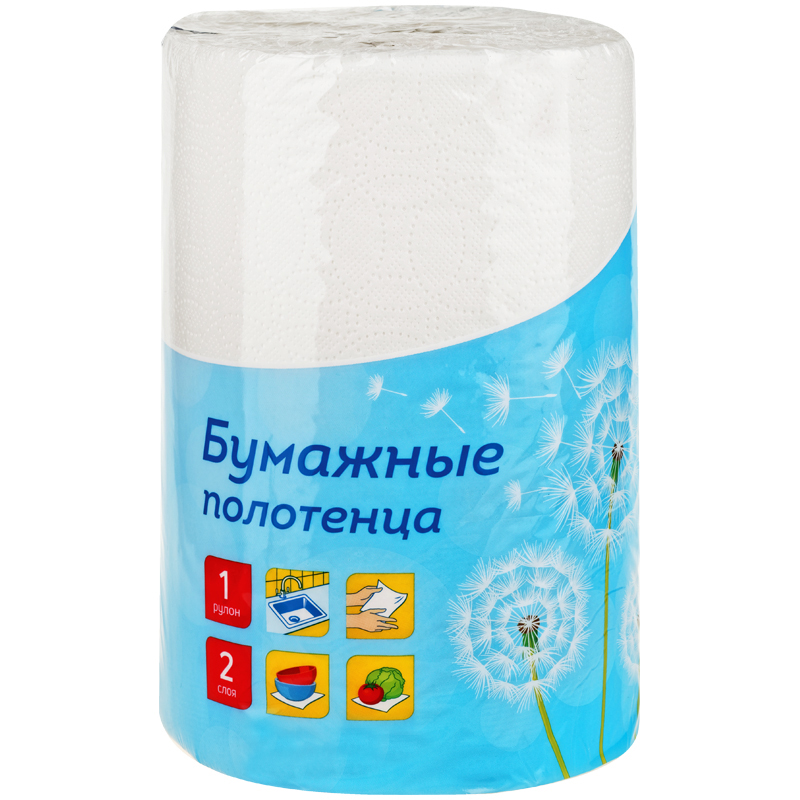 Полотенца бумажные в рулоне OfficeClean "XXL", 2-слойное, 35м/рул., тиснение, белые, 1шт., 279676