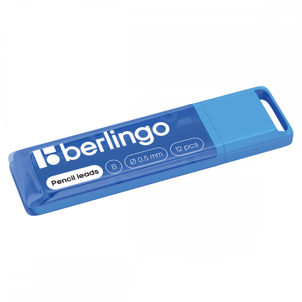 Грифели для механических карандашей Berlingo, 12шт., 0,5мм, B, BSg_12003