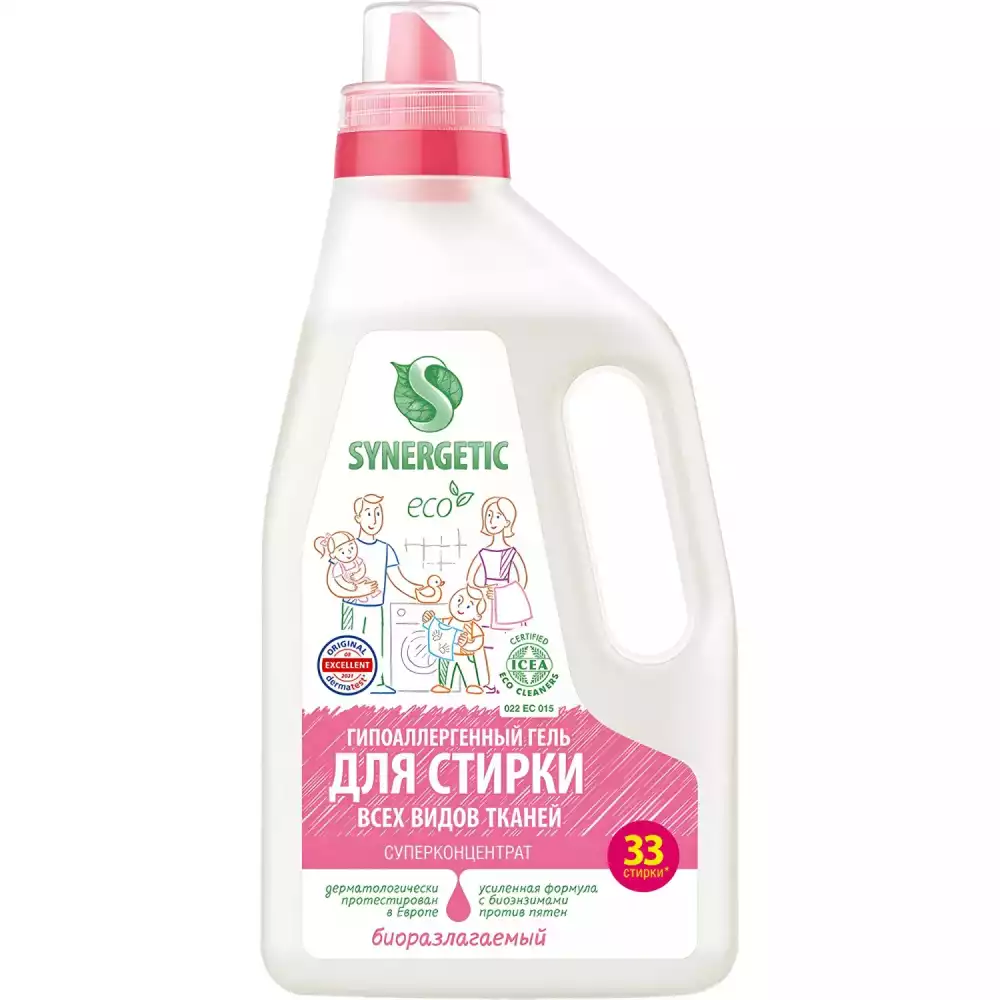 Гель для стирки Synergetic 1л, 555664
