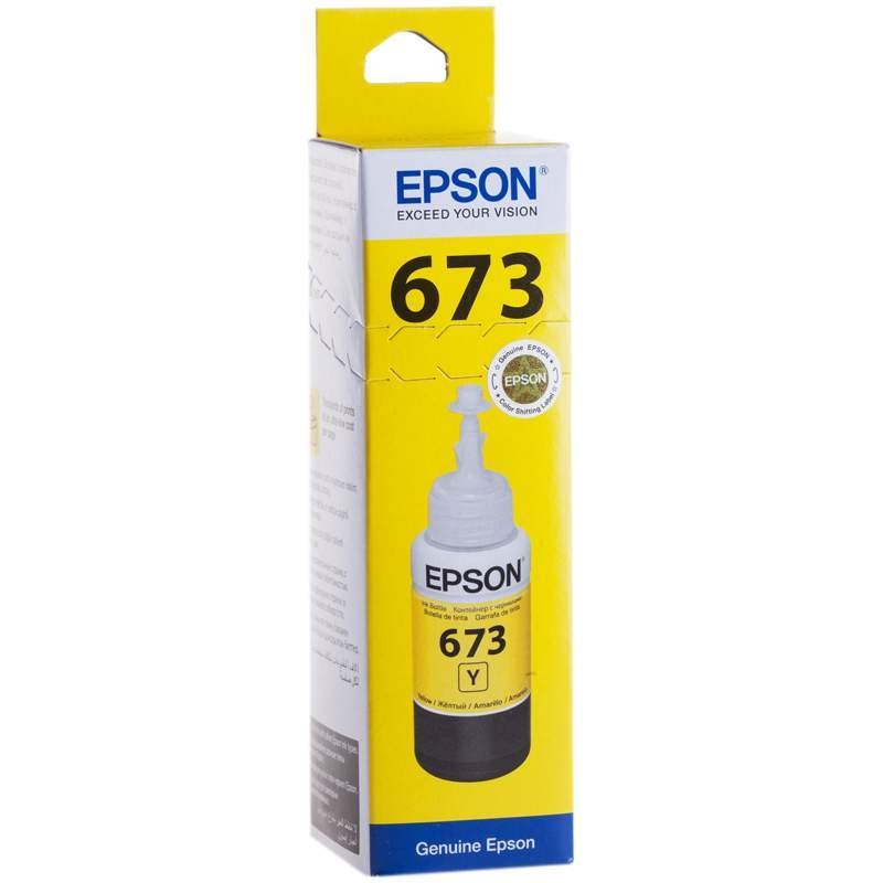 Чернила ориг. Epson T6734 желтые для L800, L805, L810, L850 (70мл), 166269, C13T67344A