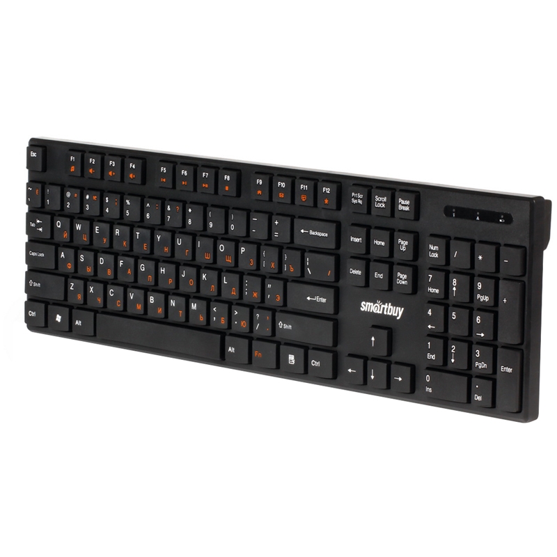 Клавиатура беспроводная Smartbuy ONE 238, мультимедийная, USB, черная, 321291, SBK-238AG-K