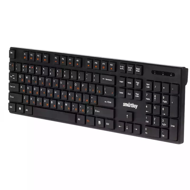 Клавиатура беспроводная Smartbuy ONE 238, мультимедийная, USB, черная, 321291, SBK-238AG-K