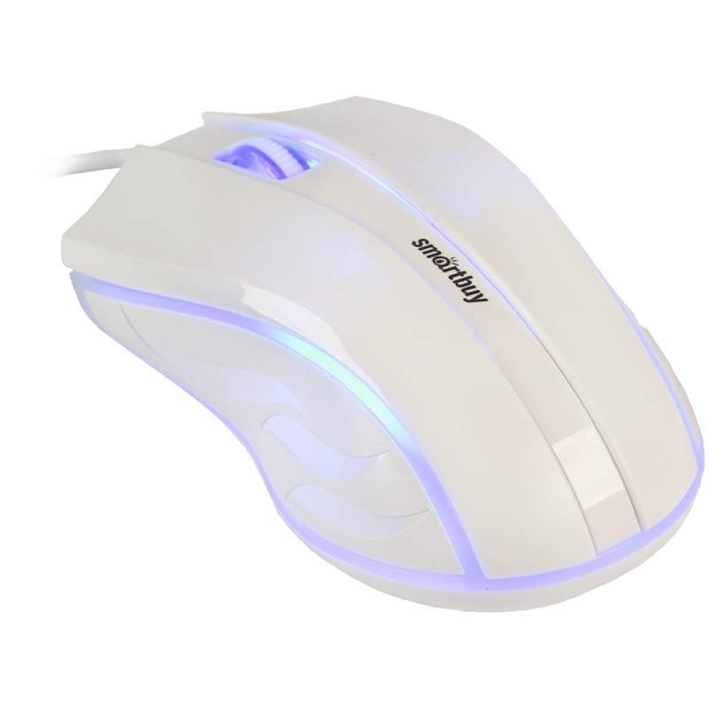 Мышь Smartbuy ONE 338, USB, с подсветкой, белый, 2btn+Roll,265699