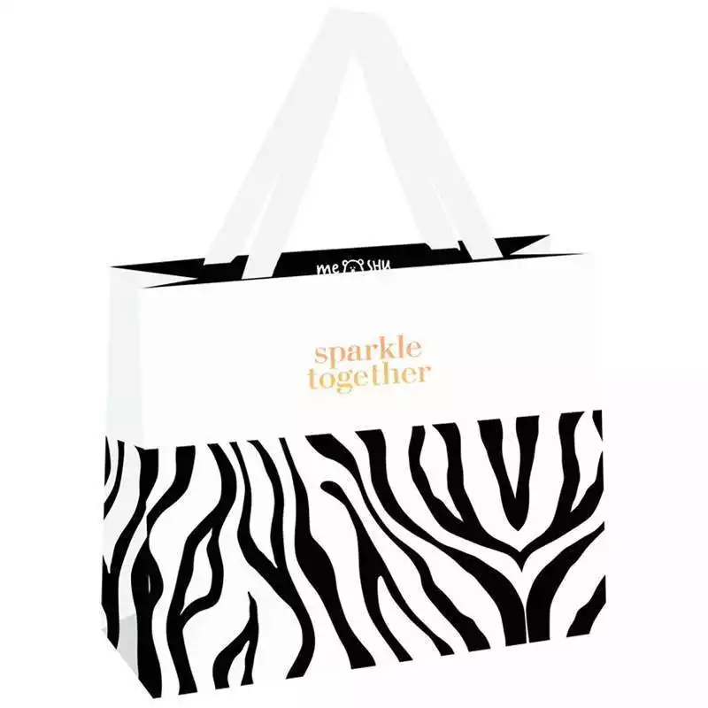 Пакет подарочный 32*26*12см MESHU "Animal print", отд. фольгой, матовая ламинация,339836,MS_45848
