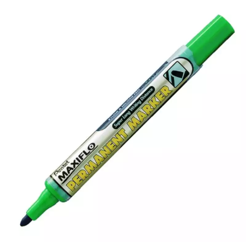 Маркер перм. "NLF50" Pentel зеленый, NLF50-DO