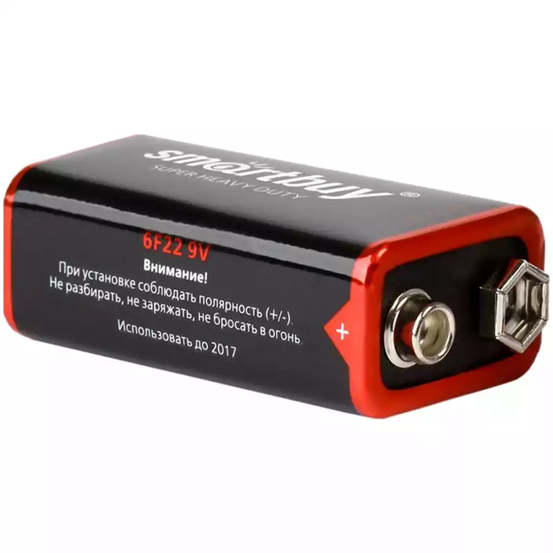 Батарейка SmartBuy MN1604 (6F22) солевая, OS1, Крона, 226832, SBBZ-9V01S
