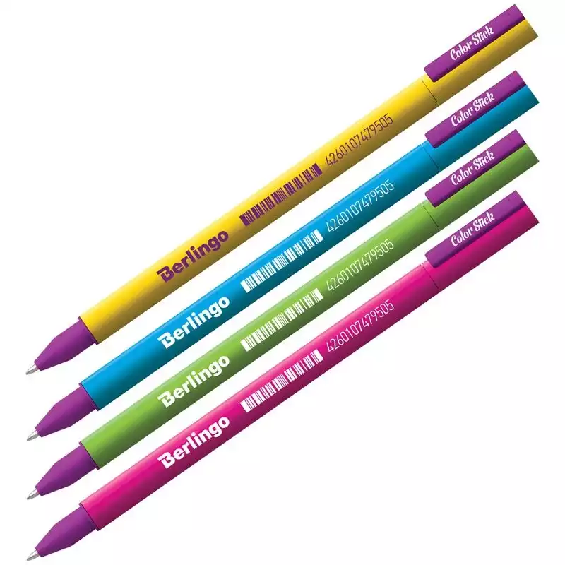 Ручка гелевая Berlingo "Color Stick" черная, 0,5мм, корпус ассорти, CGp_50101,243022