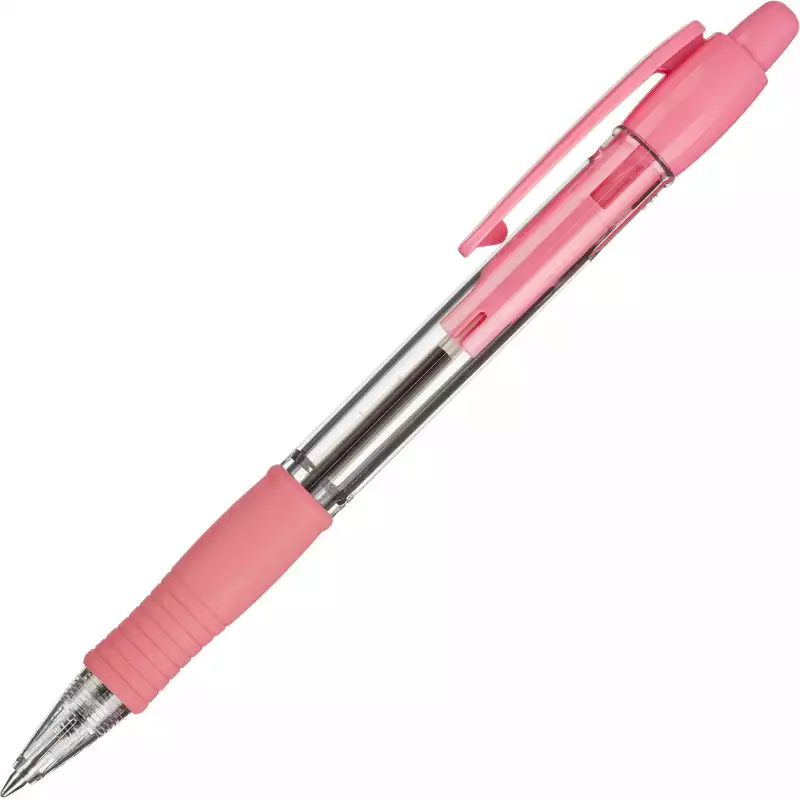 Ручка шариковая BPGP-10R-F P SUPER GRIP розового цвета, 1023158