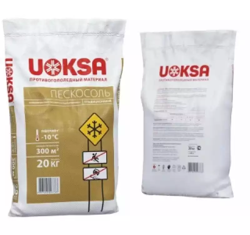 Реагент противогололедный UOKSA Пескосоль 20 кг мешок,1077027