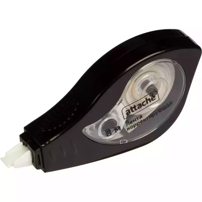Корректирующая лента 5ммx8м Attache Black White, черный корпус, белый колп,1079355