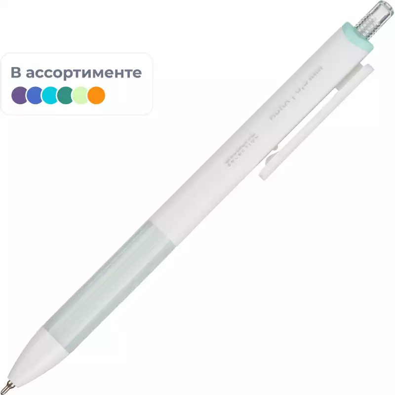 Ручка шариковая Attache Selection Aura. син.. автом.. корп.ассорти, 1098088