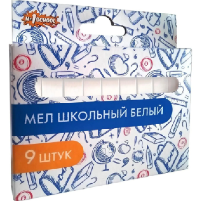 Мел школьный №1 School Отличник белый 9шт, 1105353