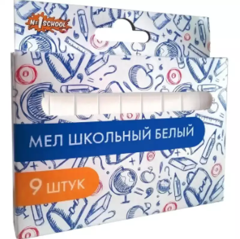 Мел школьный №1 School Отличник белый 9шт, 1105353