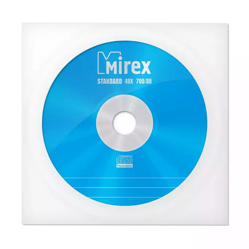 Носители информации CD-R, 48x, Mirex Standard, конверт/1, UL120051A8C, 1122478