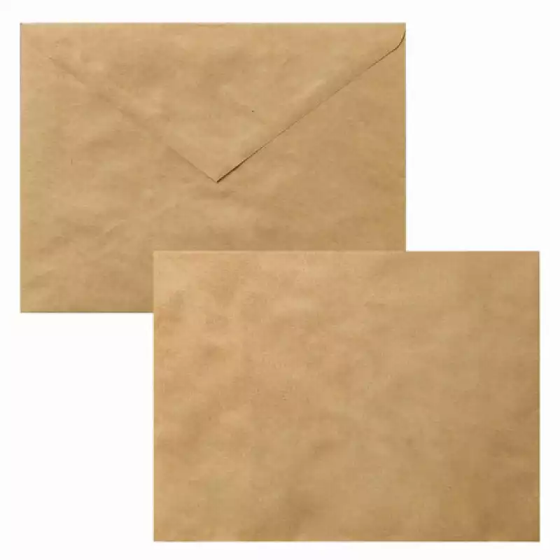 Конверты КРАФТ С5 (162х229 мм), КОМПЛЕКТ 50 шт., с клеевым слоем, треугол. клапан, BRAUBERG, 112364