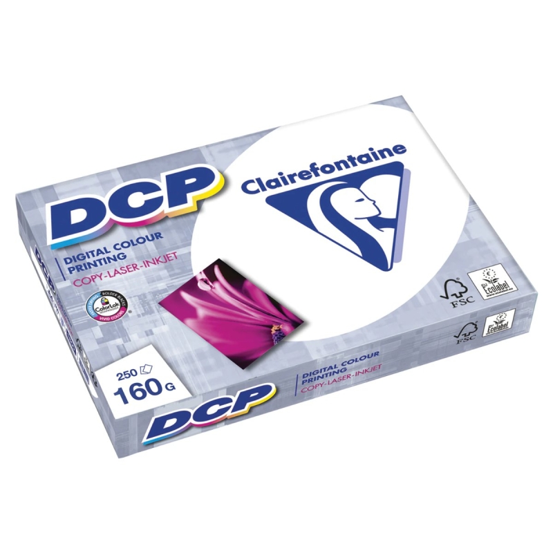 Бумага для лазерной и струйной печати А4, 160 г/м2, 250 л., марка А++, CLAIREFONTAINE, Франция, 170% CIE, 1842C