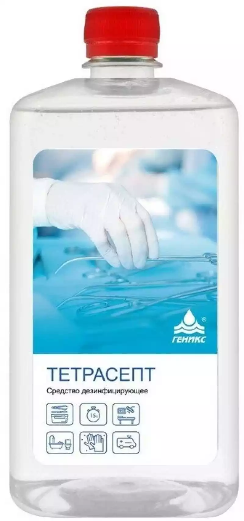 Профхим антисептик универс д/дезинф рук-поверх,спирт+ЧАС Ника/Тетрасепт, 1л, 1195380