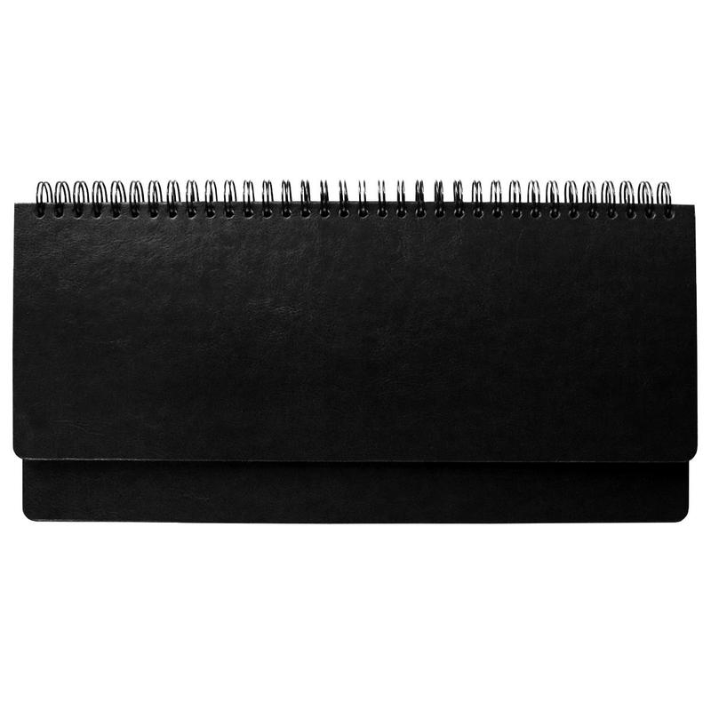 Планинг недатированный, черный, 303х150, 120 стр,Agenda, 1217735