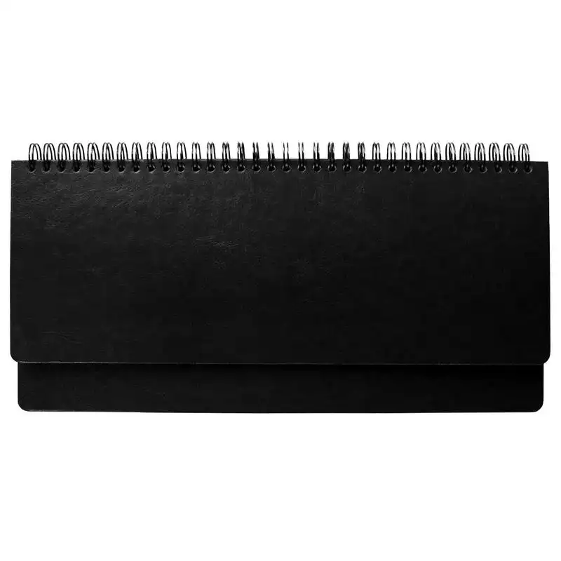 Планинг недатированный, черный, 303х150, 120 стр,Agenda, 1217735