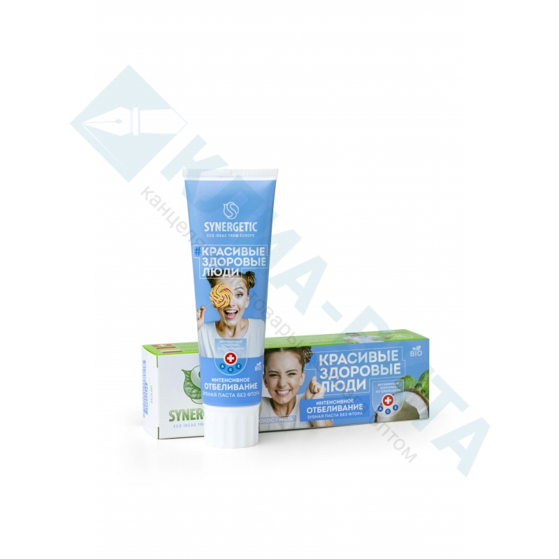 Зубная паста Synergetic интенсивное отбеливание 100гр 201004, 1258010