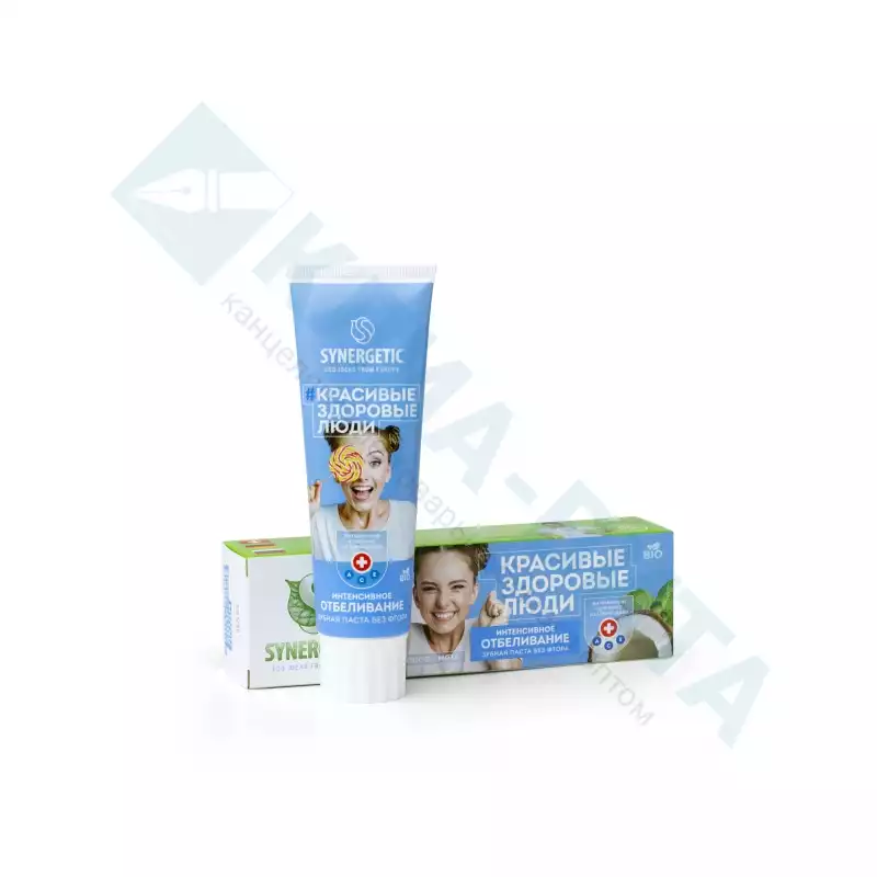 Зубная паста Synergetic интенсивное отбеливание 100гр 201004, 1258010