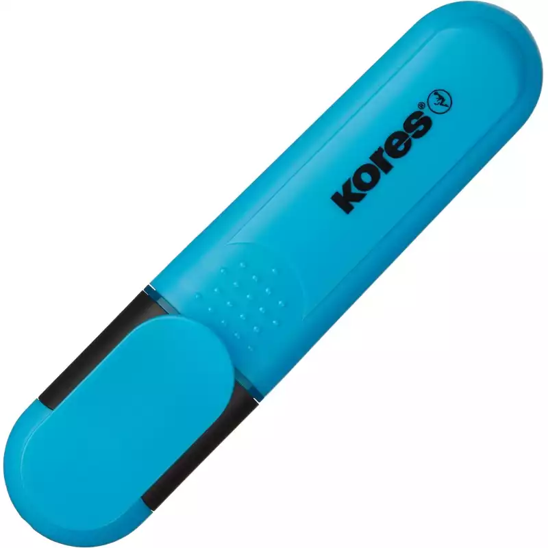Маркер текстовыделитель Kores BRIGHT LINER PLUS, скош нак, 0.5-5 мм,синий, 1271208