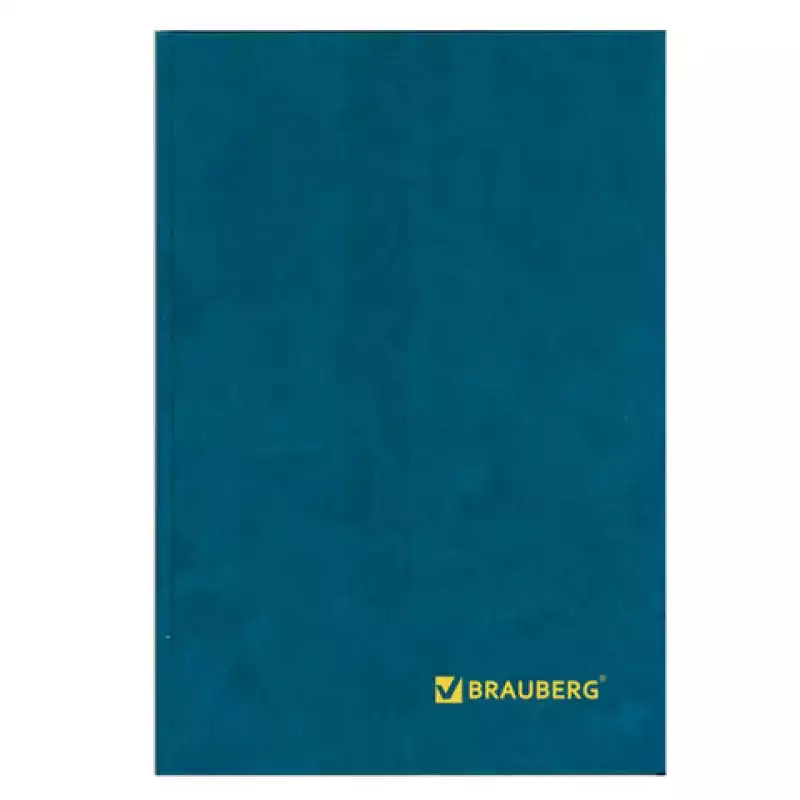 Книга учета 160 л., А4 200*290 мм BRAUBERG, клетка, твердая обложка из картона, бумвинил, 130182