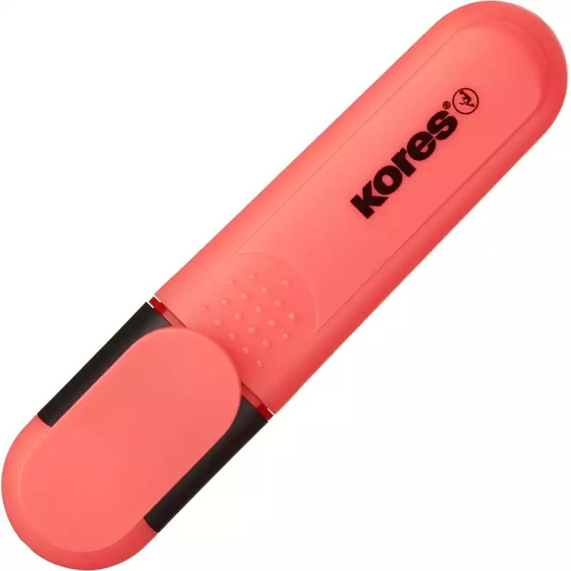 Маркер текстовыделитель Kores BRIGHT LINER PLUS,скош након, 0,5-5 мм, красн, 1309421