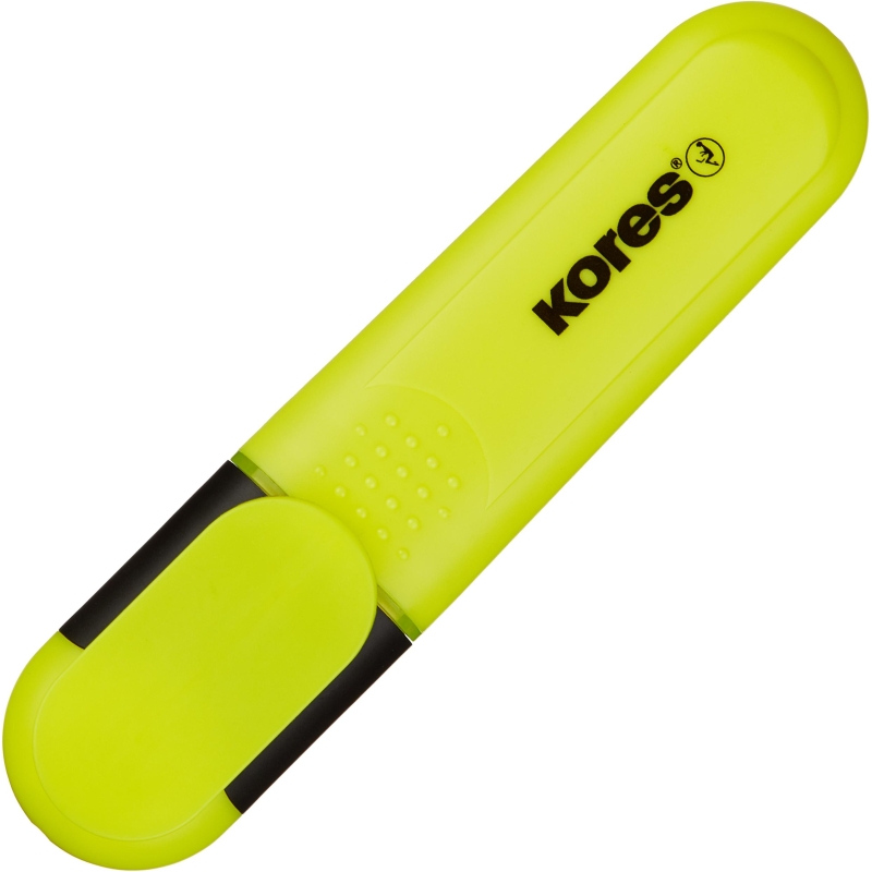Маркер текстовыделитель Kores BRIGHT LINER PLUS, скош након, 1-5 мм, желтый, 1315564