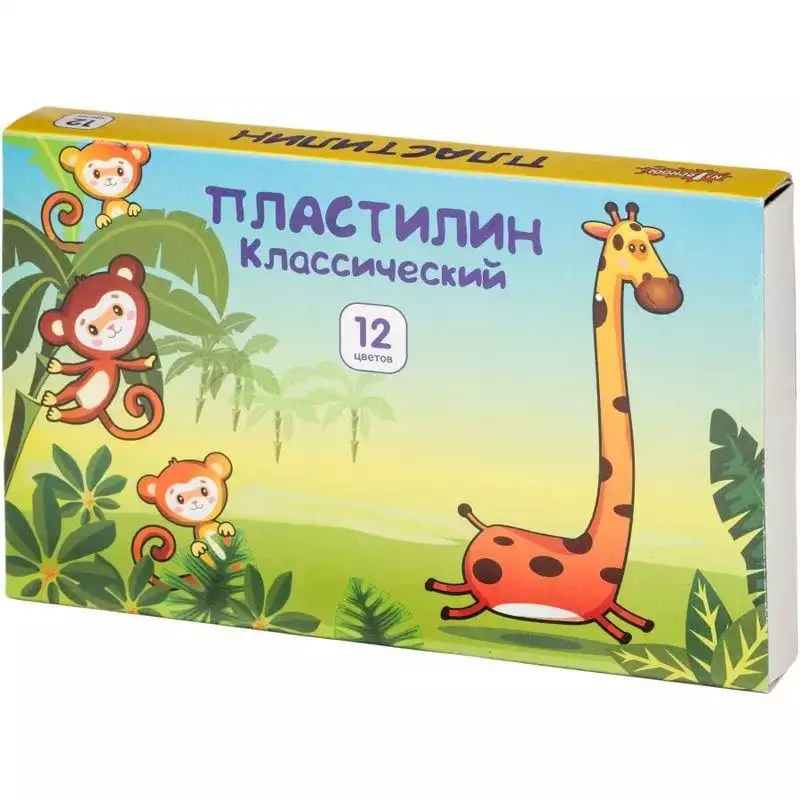 Пластилин №1 School Джунгли 12 цв., 180 гр, 1361919