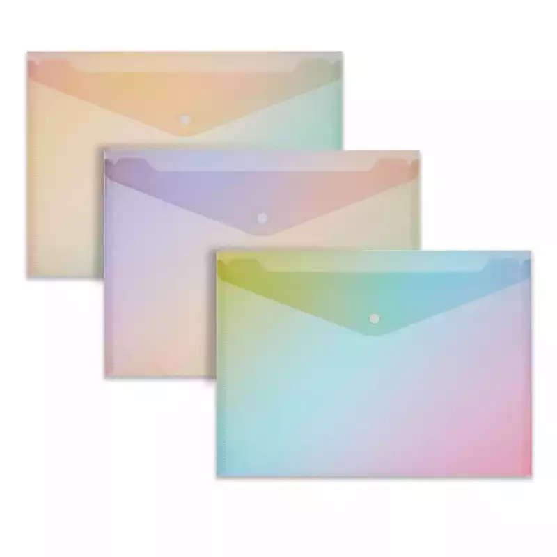 Папка-конверт на кнопке Rainbow Attache Selection A4 PP,1378369