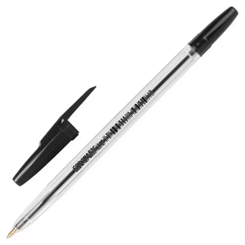 Ручка шариковая CORVINA (Италия) "51 Classic", ЧЕРНАЯ,40163/01,140301
