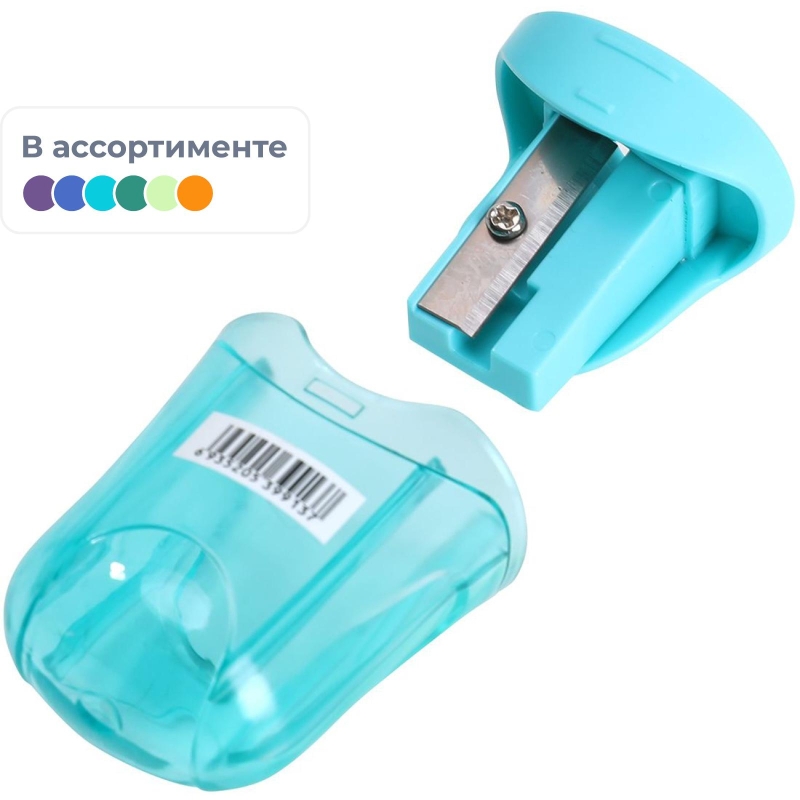Точилка ручная Deli U-touch, 1 отверстие, с контейнером, пластик, ассорти, ER01000, 1407202